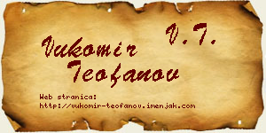 Vukomir Teofanov vizit kartica